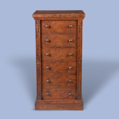 A Highly Figured Wellington Chest By Gillows of Lancaster